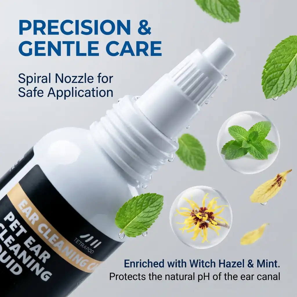 Pet Ear Cleaning Solution for Healthy Odor-Free Ears